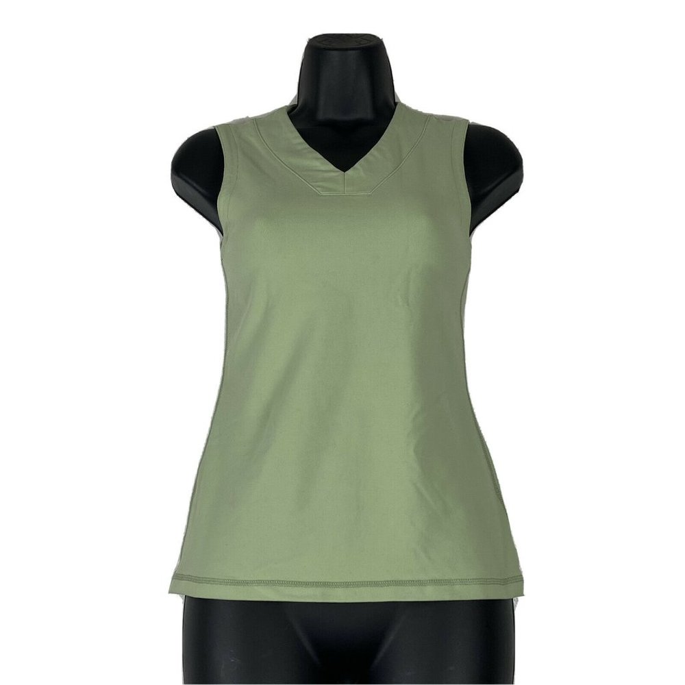 Lululemon V Neck Sleeveless Tank Top Gree Size 2/4 - Picture 2 of 8